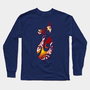 MATAU - Red (Fish hook) Long Sleeve T-Shirt